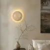 Lámpara de pared vintage estilo japonés para mesita de noche, pared de travertino amarillo, balcón wabi-sabi, sala de estar, sofá, pared de fondo de TV, escalera, luz de pasillo