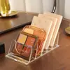 Prateleira organizadora caixa de armazenamento para paleta de sombras divisórias para compacto de pó organizador de cosméticos de acrílico transparente para mesa