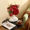 Ramo de Rosas de Loto Simuladas Flores Falsas para Boda Fotografía Decoración del Hogar Accesorios para Ramo de Novia