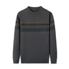 Artículo popular [amplio stock disponible] Suéter de otoño e invierno [estilo old money] Suéter grueso de punto de cuello redondo para hombres para papás