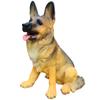 Manualidades de Resina para Exterior Simulación Perro Lobo Pequeño Villa Patio Adornos de Escritorio Escultura Perro Pastor Alemán