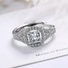 Anillo de diamante de circonio flash diseño nicho moda temperamento anillo transfronterizo anillo femenino suministro de joyería en vivo fábrica