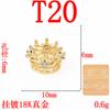 Accesorios de Cobre Puro con Microincrustaciones de Venta Caliente Espaciador de Cuentas Dy Soporte de Flores Accesorios para Pulseras Colgante de Corona Decoración de Cobre Accesorios de Joyería con Zirconia