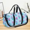 Bolsa de Viaje Portátil Simple para Deportes Fitness Gran Capacidad Bolso de Hombro Cruzado Tela Oxford Estampado de Dibujos Animados Bolsa de Viaje