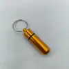Botella de medicina portátil para exteriores llavero de aleación de aluminio botella colgante Mini impermeable lata pequeña de medicina kit de primeros auxilios botella sellada para pastillas