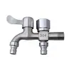 Grifo de acero inoxidable 304 para lavadora, de un grifo dos salidas, doble uso, interruptor de grifo de agua doméstica de 4 puntos