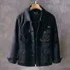 Chaqueta Casual de Trabajo de Marca de Moda de Color Sólido Lavada con Múltiples Bolsillos para Hombre, Holgada, Primavera y Otoño, Ropa Exterior Estilo Japonés