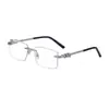 Nuevas Gafas de Sol Sin Marco 2026 para Hombres y Mujeres, Gafas de Sol de Moda Transfronterizas Europeas y Americanas Incrustadas con Diamantes, Gafas de Alta Gama con Protección Solar