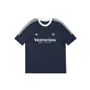 Camiseta de Manga Corta Estampada con Tres Rayas Estilo Retro Americano para Niños, Top Casual Holgado Estilo Universitario de Verano para Parejas, Algodón Puro