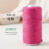 Hilo de Algodón Hueco Teñido Degradado con Lentejuelas e Hilos Plateados para Tejer DIY, Hilo de Hilo de Mariposa Plateado de 2 mm para Bolsos y Sombreros