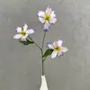 Nova flor de íris artificial com 3 cabeças, adequada para decoração de casa, exibição na sala de estar, adereços de fotografia de casamento e arranjos florais