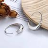 Aretes de Círculo Geométrico Simple Temperamento Femenino Estilo Frío Aretes Nicho Moda Personalizada Versátil Alta Gama Aguja de Plata 925