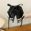 Pinza de Clip con Lazo de Malla y Gypsophila para Bebé, Pasador de Pelo de Gama Alta para Cola de Caballo Baja, Accesorios para el Cabello en la Parte Posterior de la Cabeza