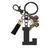 Llavero de Acero Inoxidable con Colgantes de 26 Letras, Accesorios para Bolsos, Colgante para Llavero, Joyería Coreana Estilo Goteo de Aceite al por Mayor