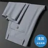 Pantalones Casuales de Seda de Hielo Elásticos en Cuatro Direcciones para Hombre 2026 Verano Delgados de Negocios de Seda de Leche Pierna Recta Largos
