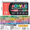 Bolígrafo Marcador Acrílico Guangna 8101 488 Colores Punta Suave Específico para Arte Pintura Bolígrafo Acuarela Set Líquido Directo