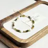 Colar de Contas de Aço Titânio com Concha Olho de Tigre Design Personalizado Pedra Natural Pérola Corrente para Clavícula Corrente para Suéter Outono e Inverno Venda por Atacado