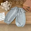 Calças Casuais Florais Novas de Outono para Meninas, Calças Jogger da Moda Estilo Coreano para Crianças, Calças Longas Estilosas da Moda de Primavera para Bebês