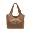Bolsa Grande Capacidade Feminina 2025 Nova Distinta Casual Versátil Estilo Coreano Moderna Bolsa Tote de Ombro para Estudantes Universitários