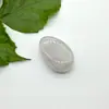 Pingente Gota d'Água Estilo Europeu e Americano Cristal Natural Ágata Pedra Bruta Oval 2,0mm Furo Lateral Colar Pingente DIY Jade