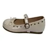 Moda Verão Sapatos Femininos de Bico Baixo com Laço 2026 Sapatos Mary Jane de Bico Redondo com Rebites e Salto Escondido para Mulheres Baixas Novo Estilo