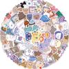 90 Adesivos Kawaii de urso colorido, estilo cartoon graffiti, para decoração de laptop, iPad, computador, adesivos removíveis, atacado