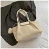 Bolso de Mano de Paja 2025 Verano Versátil Para Ir al Trabajo Bolso de Hombro Tejido Bolso Tote Casual de Moda de Gran Capacidad para Mujer