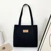 Bolsa Tote Grande Capacidade Feminina 2026 Nova Bolsa de Compras Casual Bolsa de Ombro Feminina Simples Bolsa de Mão Lisa
