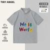 Polos de Verão de Lapela Infantil, Camisetas de Manga Curta para Meninos e Meninas, Camisetas Casuais de Estilo Verão, Blusas Soltas para Estudantes