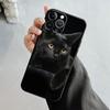 Adecuado para Carcasa de Teléfono de Gato Dominante Oscuro para Iphone15