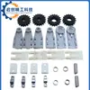 Cadena de transportador de doble hilera 08B-U2 acero inoxidable máquina elevadora y deslizante accesorios cadena placa de utillaje de 4 puntos cadena de doble velocidad