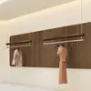 Estante de Exhibición para Tienda de Ropa Colgador de Techo de Acero Inoxidable Estante Ajustable para Exhibición en Ventana Estante para Tienda de Ropa de Mujer