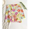 Procesamiento y Personalización Estilo Ins Bufanda de Seda de Longitud Media con Protección Solar para Mujer Bufanda Nueva Estampada de Espiga para Primavera y Verano Toalla de Playa