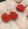 Joyería de Cinabrio Accesorios Pequeños Shou Auspicioso Ruyi Llavero de Chismes Cuentas Espaciadoras Diy Accesorios para Pulsera de Cinabrio