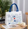 Bolsa Tote Cultural e Criativa Beihai Bolsa de Lona Tridimensional Bolsa de Mão de Lona de Grande Capacidade Fabricante de Bolsa de Lona para Exposições Atacado