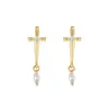 Pendientes de Diamante Espada Nueva Transfronterizos Moda Europea y Americana Personalizados Creativos Simples Lujo Ligero Tendencia Estilo Ins para Mujer