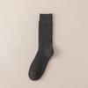 Meias de terry masculinas outono e inverno meias de cano grosso quentes meias de terry masculinas com forro de fleece cor sólida meias quentes atacado