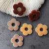 Chaveiro para Carro com Florzinhas Aveludadas Acessórios de Joia DIY Material para Bolsa de Contas Artesanal Flor de Cinco Pétalas de Pelúcia Contas
