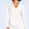 DFYN Camisa de Manga Larga con Cuello Alto y Cremallera Chaqueta de Yoga para Mujer Ajustada de Secado Rápido Top Deportivo para Fitness al Aire Libre