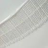 Encaje de Borlas de Cuentas Hecho a Mano 16cm Tubo de Cuentas de Cristal Brillante Borla Larga Colgante Encaje para Vestido Falda Accesorios Accesorios