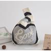 Bolso de Mano para Mujer del Festival del Bote del Dragón Panda, Bolso Cubo Tejido, Estilo Coreano y Japonés Versátil, Bolso Tote Casual, Bolsa para el Almuerzo, Lindo y Divertido