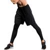 Procesamiento de mallas personalizadas para hombre de dos piezas falsas Pantalones de entrenamiento fitness running con logotipo OEM 7010
