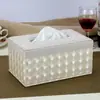 Caja de pañuelos de cuero estilo europeo, dispensador de pañuelos para uso en coche y hogar, caja de pañuelos creativa para sala de estar, mesa de centro, dormitorio y comedor
