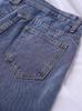 Shorts Jeans 2025 Novas Calças Femininas de Verão Finos de Cintura Alta Largos Retos Estilo Hong Kong Estilo Hong Kong Calças de Comprimento Médio