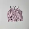 Chaleco de Malla para Yoga para Mujer con Almohadillas en el Pecho, Top de Fitness, Camisola de Pilates, Sujetador Deportivo, Ropa Interior Deportiva para Yoga
