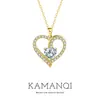 Collar de Corazón de Amor Hueco Estilo Europeo y Americano de Moda Chapado en Oro Real para Mujer Transfronterizo Nuevo Estilo Lujo Ligero Sentido de Alta Gama Accesorios de Cadena para Clavícula