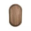 Plato Moderno Oval de Madera de Acacia para Café Leche Snacks Plato de Madera para Pastel Snacks Infantiles Fruta Plato Suplemento Alimenticio
