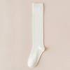 Meias de cor sólida Meias de punho médio e alto para crianças e meias até o joelho Japonês e coreano ins Internet Popular Wear Mori Style Retro Spring and Summer Cotton Socks