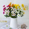 Venda Quente Transfronteiriça alta qualidade Flor Artificial Camomila Margarida Decoração de Casa Flor Artificial Arranjo de Flores Artificiais