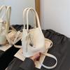 2024 Nova Bolsa de Laço Doce Feminina Senmeng Coreana Bolsa de Balde de Corrente Bolsa Crossbody Bolsa de Noite